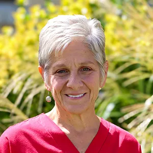 Portrait photo of Joann outdoors